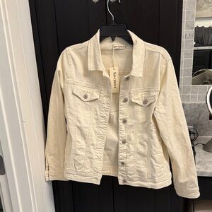 Ivamia Women's Cream Jean Jacket